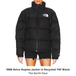 1996 Retro Nuptse Jacket in Recycled TNF Black
